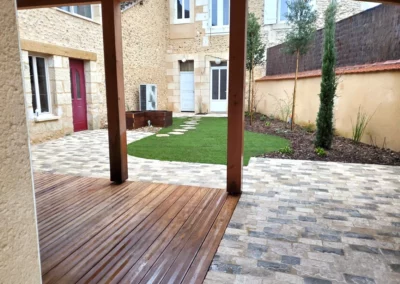 Aménagement cour 100m2 (neau)